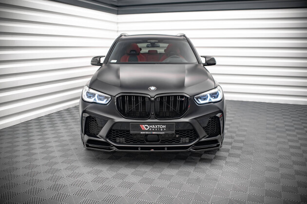 Cup Spoilerlippe Front Ansatz V.2 passend für BMW X5M F95 schwarz Hochglanz