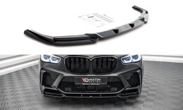 Cup Spoilerlippe Front Ansatz V.2 passend für BMW X5M F95 schwarz Hochglanz