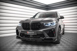 Cup Spoilerlippe Front Ansatz V.3 passend für BMW X5M F95 schwarz Hochglanz