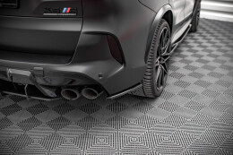 Heck Ansatz Flaps Diffusor für BMW X5M F95 schwarz Hochglanz