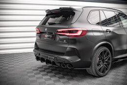 Heck Ansatz Flaps Diffusor passend für BMW X5M F95 schwarz Hochglanz