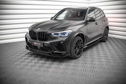Seitenschweller Ansatz Cup Leisten für BMW X5M F95 / F95 Facelift schwarz Hochglanz