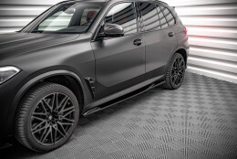 Seitenschweller Ansatz Cup Leisten passend für BMW X5M F95 schwarz Hochglanz
