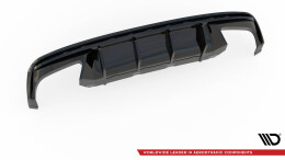 Heck Ansatz Diffusor für Skoda Octavia RS Mk4 schwarz Hochglanz