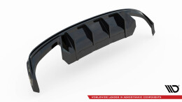 Heck Ansatz Diffusor passend für Skoda Octavia RS Liftback / Combi Mk4 Facelift schwarz Hochglanz