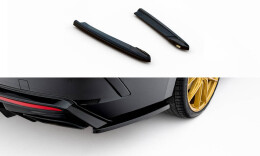 Heck Ansatz Flaps Diffusor V.3 passend für Skoda Octavia RS Liftback / Combi Mk4 Facelift schwarz Hochglanz