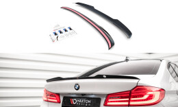 Heck Spoiler Aufsatz Abrisskante V.1 passend für BMW 5er Limousine G30 schwarz Hochglanz