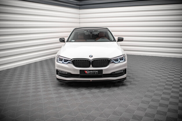 Cup Spoilerlippe Front Ansatz V.1 passend für BMW 5er G30 schwarz Hochglanz