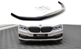 Cup Spoilerlippe Front Ansatz V.1 passend für BMW 5er G30 schwarz Hochglanz