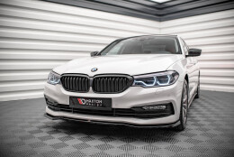 Cup Spoilerlippe Front Ansatz V.1 passend für BMW 5er G30 schwarz Hochglanz