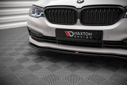 Cup Spoilerlippe Front Ansatz V.1 passend für BMW 5er G30 schwarz Hochglanz