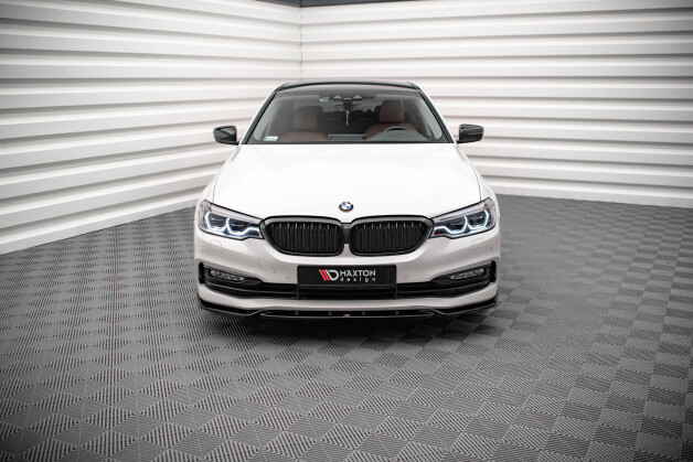 Cup Spoilerlippe Front Ansatz V.2 passend für BMW 5er G30 schwarz Hochglanz