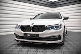 Cup Spoilerlippe Front Ansatz V.2 passend für BMW 5er G30 schwarz Hochglanz