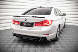 Mittlerer Cup Diffusor Heck Ansatz passend für BMW 5er Limousine G30 schwarz Hochglanz