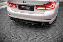 Mittlerer Cup Diffusor Heck Ansatz passend für BMW 5er Limousine G30 schwarz Hochglanz