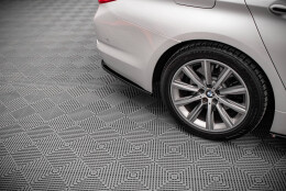 Heck Ansatz Flaps Diffusor passend für BMW 5er G30 schwarz Hochglanz