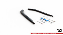 Heck Ansatz Flaps Diffusor passend für BMW 5er G30 schwarz Hochglanz