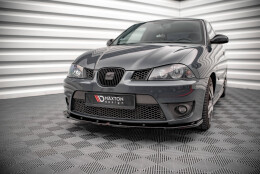 Street+ Spoilerlippe Front Ansatz V.1 passend für Seat Ibiza CUPRA Mk3 schwarz Hochglanz