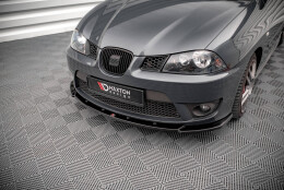 Street+ Spoilerlippe Front Ansatz V.2 passend für Seat Ibiza CUPRA Mk3 schwarz Hochglanz