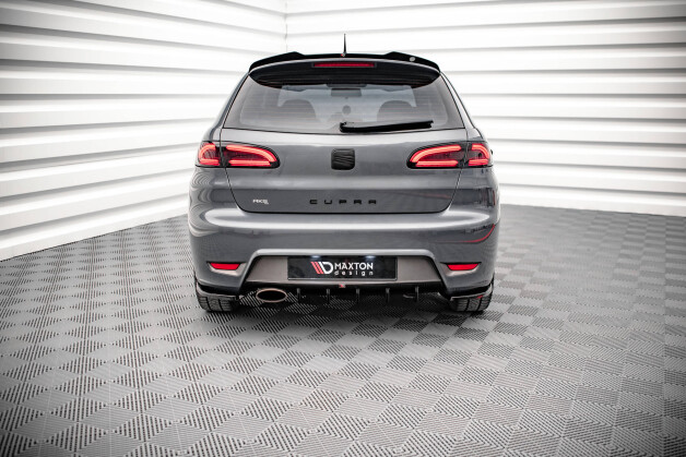 Heck Ansatz Diffusor passend für Seat Ibiza Cupra Mk3 schwarz Hochglanz