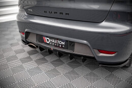 Heck Ansatz Diffusor passend für Seat Ibiza Cupra Mk3 schwarz Hochglanz
