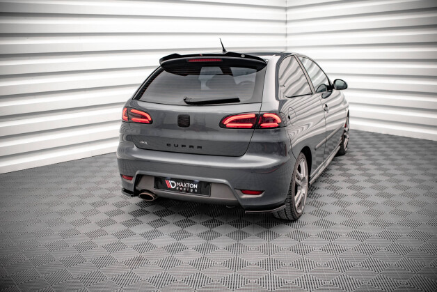 Heck Ansatz Flaps Diffusor passend für Seat Ibiza Cupra Mk3 schwarz Hochglanz
