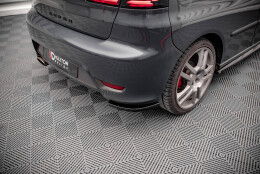 Heck Ansatz Flaps Diffusor passend für Seat Ibiza Cupra Mk3 schwarz Hochglanz