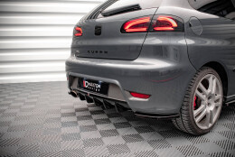 Heck Ansatz Flaps Diffusor passend für Seat Ibiza Cupra Mk3 schwarz Hochglanz