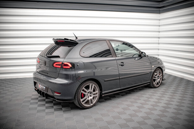 Seitenschweller Ansatz Cup Leisten passend für Seat Ibiza Cupra Mk3 schwarz Hochglanz