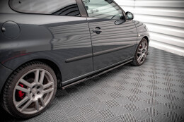 Seitenschweller Ansatz Cup Leisten für Seat Ibiza Cupra Mk3 schwarz Hochglanz