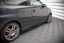 Seitenschweller Ansatz Cup Leisten passend für Seat Ibiza Cupra Mk3 schwarz Hochglanz