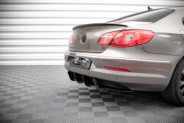 Street Pro Heckschürze Heck Ansatz Diffusor passend für VW Passat CC schwarz-rot