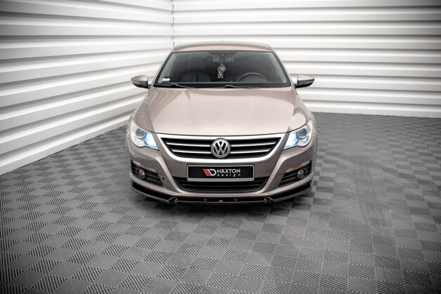 Cup Spoilerlippe Front Ansatz V.3 passend für VW Passat CC schwarz Hochglanz