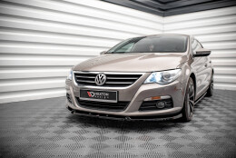 Street+ Spoilerlippe Front Ansatz V.3 passend für VW Passat CC schwarz Hochglanz