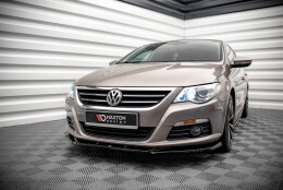Cup Spoilerlippe Front Ansatz V.4 passend für VW Passat CC schwarz Hochglanz