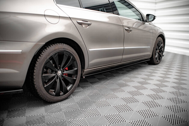 Street+ Seitenschweller Leisten V.2 passend für VW Passat CC schwarz Hochglanz