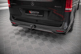 Mittlerer Cup Diffusor Heck Ansatz DTM Look für Mercedes-Benz V-Klasse AMG-Line W447 Facelift schwarz matt