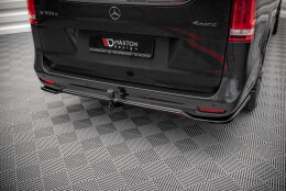 Mittlerer Cup Diffusor Heck Ansatz DTM Look passend für Mercedes-Benz V-Klasse AMG-Line W447 Facelift schwarz Hochglanz