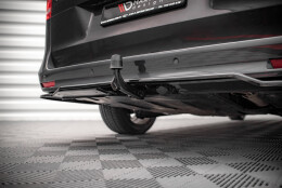 Mittlerer Cup Diffusor Heck Ansatz DTM Look passend für Mercedes-Benz V-Klasse AMG-Line W447 Facelift schwarz Hochglanz