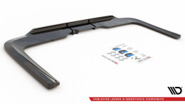 Mittlerer Cup Diffusor Heck Ansatz DTM Look passend für Mercedes-Benz V-Klasse AMG-Line W447 Facelift schwarz Hochglanz