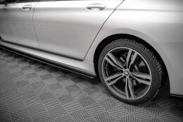 Seitenschweller Ansatz Cup Leisten für BMW 7 Lang M-Paket G12 schwarz Hochglanz