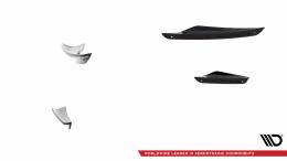 Stoßstangen Flaps Wings vorne Canards V.3 für Ford Fiesta Mk8 ST / ST-Line