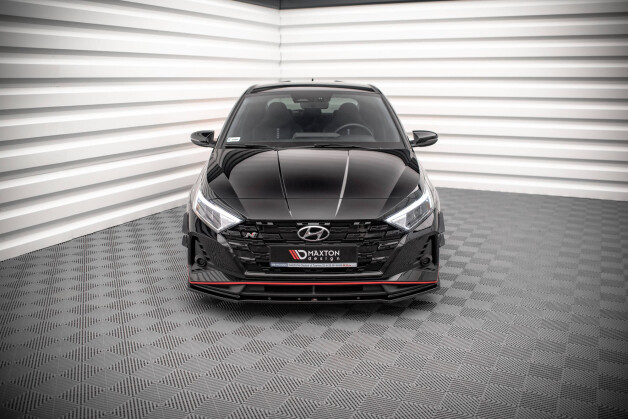 Street+ Spoilerlippe Front Ansatz V.1 passend für Hyundai I20 N Mk3 schwarz Hochglanz