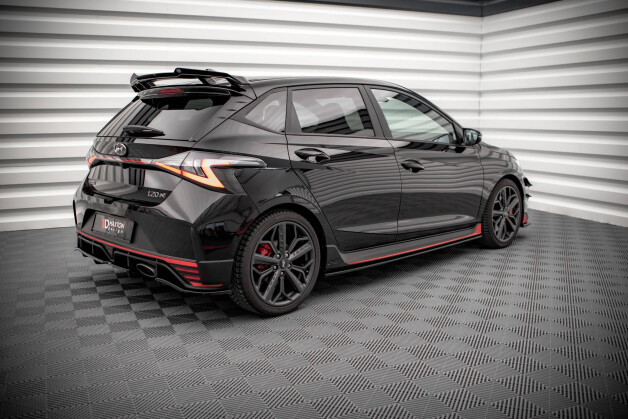 Seitenschweller Ansatz Cup Leisten passend für Hyundai I20 N Mk3 schwarz Hochglanz