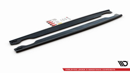 Seitenschweller Ansatz Cup Leisten für Hyundai I20 N Mk3 schwarz Hochglanz