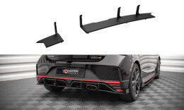 Street Pro Heckschürze Heck Ansatz Diffusor passend für Hyundai I20 N Mk3 schwarz-rot