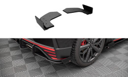 Street Pro Heck Ansatz Diffusor + Flaps passend für Hyundai I20 N Mk3 SCHWARZ+ HOCHGLANZ FLAPS
