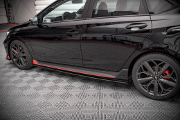 Street Pro Seitenschweller Ansatz Cup Leisten passend für Hyundai I20 N Mk3 SCHWARZ