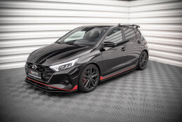 Street Pro Seitenschweller Ansatz Cup Leisten passend für Hyundai I20 N Mk3 rot