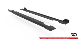 Street Pro Seitenschweller Ansatz Cup Leisten passend für Hyundai I20 N Mk3 rot+ Hochglanz Flaps